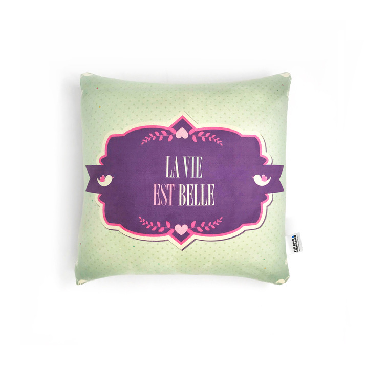 30% OFF - SUPER SALE! Almohadón Gamuza La vie / Violeta 